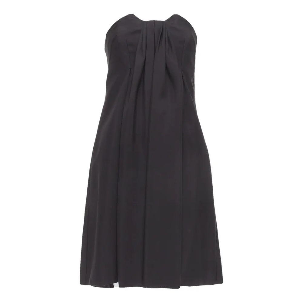 Prada Black Pleated Front Corset Strapless Dress Size 40 - in perfect condition